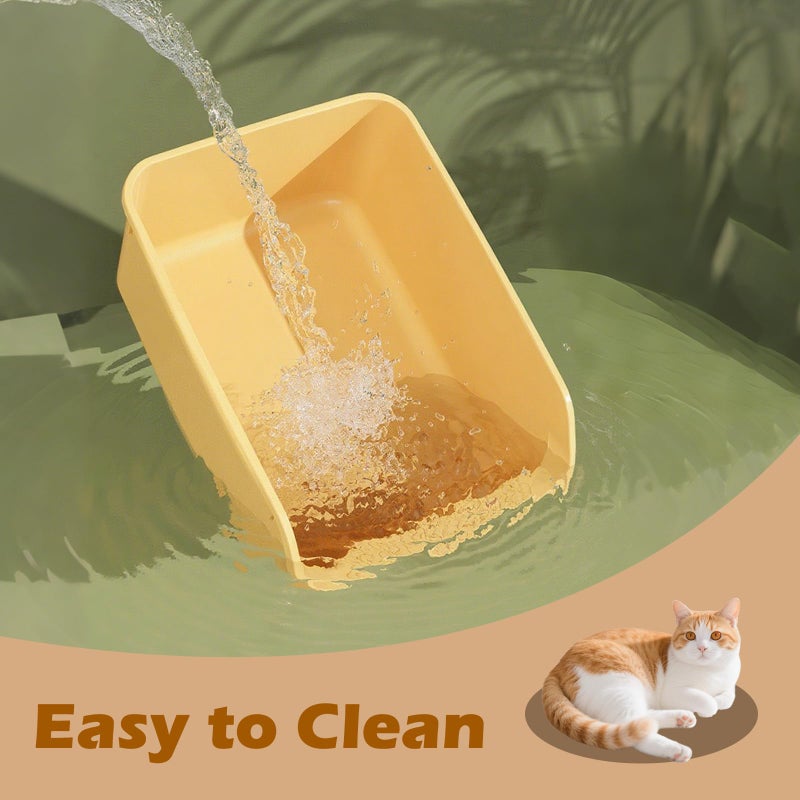 LoopTime Large Cat Litter Box with High Sides,Cat Boxes for Indoor Cats,Cat Litter Pan for Kitty,Litter Box with Low Entry,Anti-Splashing,Easy to Clean (Grey) - Image 5