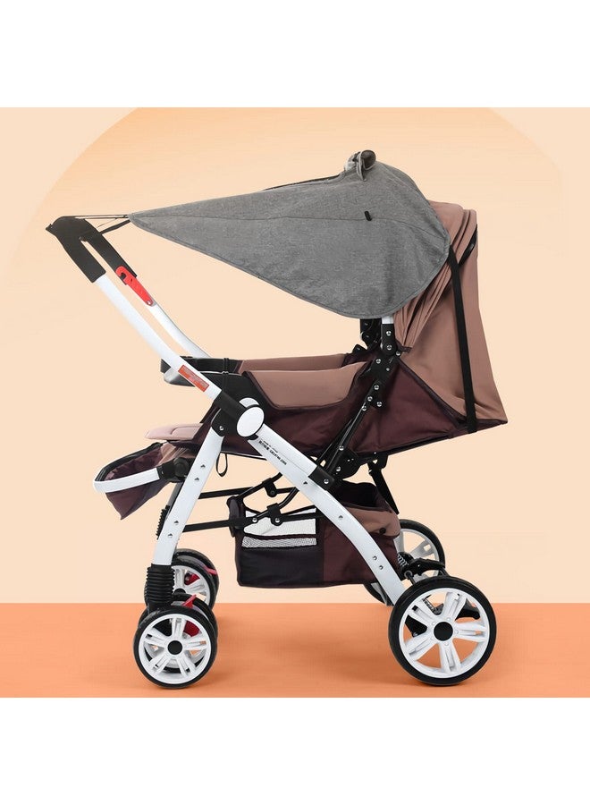 ITODA Baby Stroller Sun Shades Pram Universal Breathable Sun Protection Cover UPF 50+ See Through Viewing Travel Walking Canopy Outdoor Beach Parasol Blackout Pushchair Sunshade - Image 3