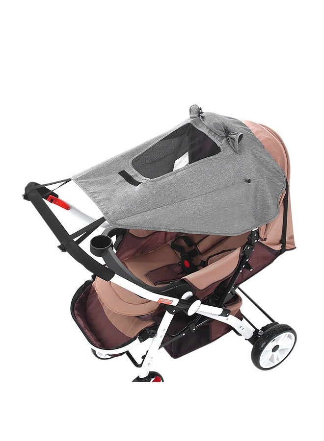 ITODA Baby Stroller Sun Shades Pram Universal Breathable Sun Protection Cover UPF 50+ See Through Viewing Travel Walking Canopy Outdoor Beach Parasol Blackout Pushchair Sunshade - Image 1