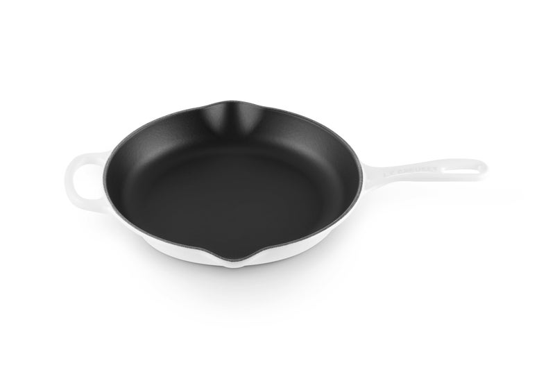 Le Creuset Le Creuset Enameled Cast Iron Signature Iron Handle Skillet 1025 134 qt White 