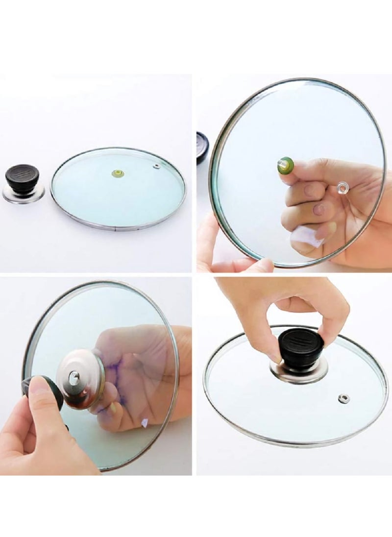 KASTWAVE - Universal Pot Lid Knob, Stainless Steel Heat Resistant Replacement Spare Lid Round Handle, Lid Accessory Handle Suitable for Cookware, Lid, Knob Handle Repair and Replacement 6 pcs - Image 1