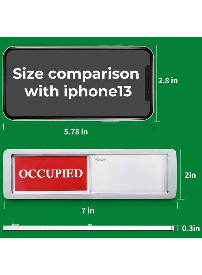 1 pcs Vacant/Occupied Sliding Door Sign Toilet Sign Toilet Sign Privacy Sign Vacant Occupancy Indicator Bathroom Do Not Disturb Sign Home Office Meeting Room - Image 2