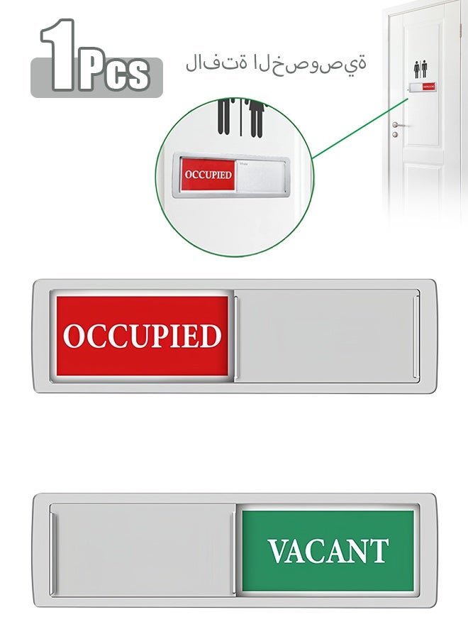 1 pcs Vacant/Occupied Sliding Door Sign Toilet Sign Toilet Sign Privacy Sign Vacant Occupancy Indicator Bathroom Do Not Disturb Sign Home Office Meeting Room - Image 1