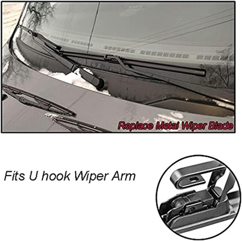 QASULER Front Wiper Blades for Lexus CT 200h (2011-2020) - Image 2