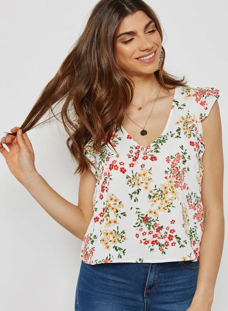 FOREVER 21 Floral Print Top