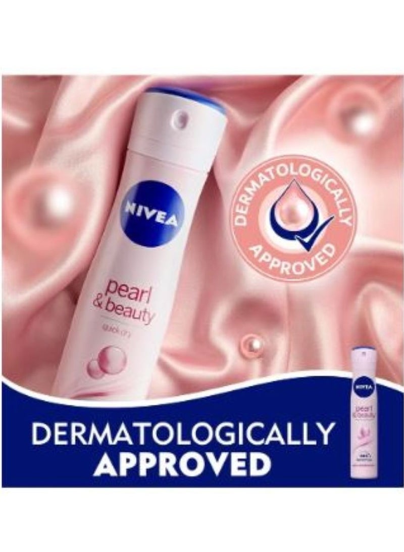 Nivea Pearl & Beauty Deodorant Spray for Women, 200 ml - Image 2