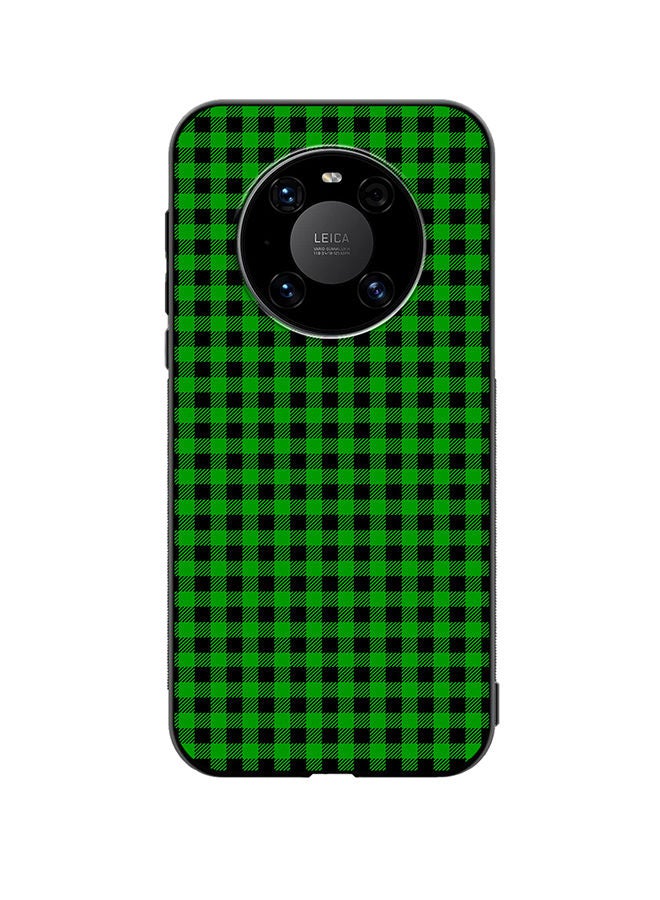 VR CREATIVE Protective Case Cover For Huawei Mate 40 Green And Black Buffalo Plaid Texture Checkered Seamless Pattern Design Multicolour - Image 1