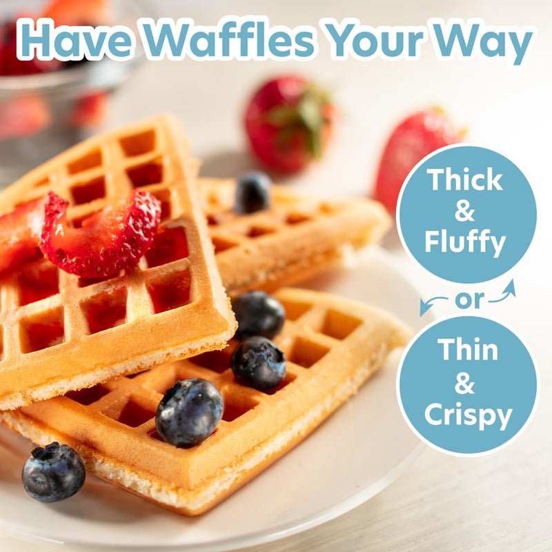 CucinaPro Waffle Maker by Cucina Pro- Griddle Makes 7 Inch Thin, American Style Waffles for Breakfast - Non-Stick Waffler Iron with Adjustable Browning Control, Housewarming Gift, Easy to Use Kitchen Essential - Image 4