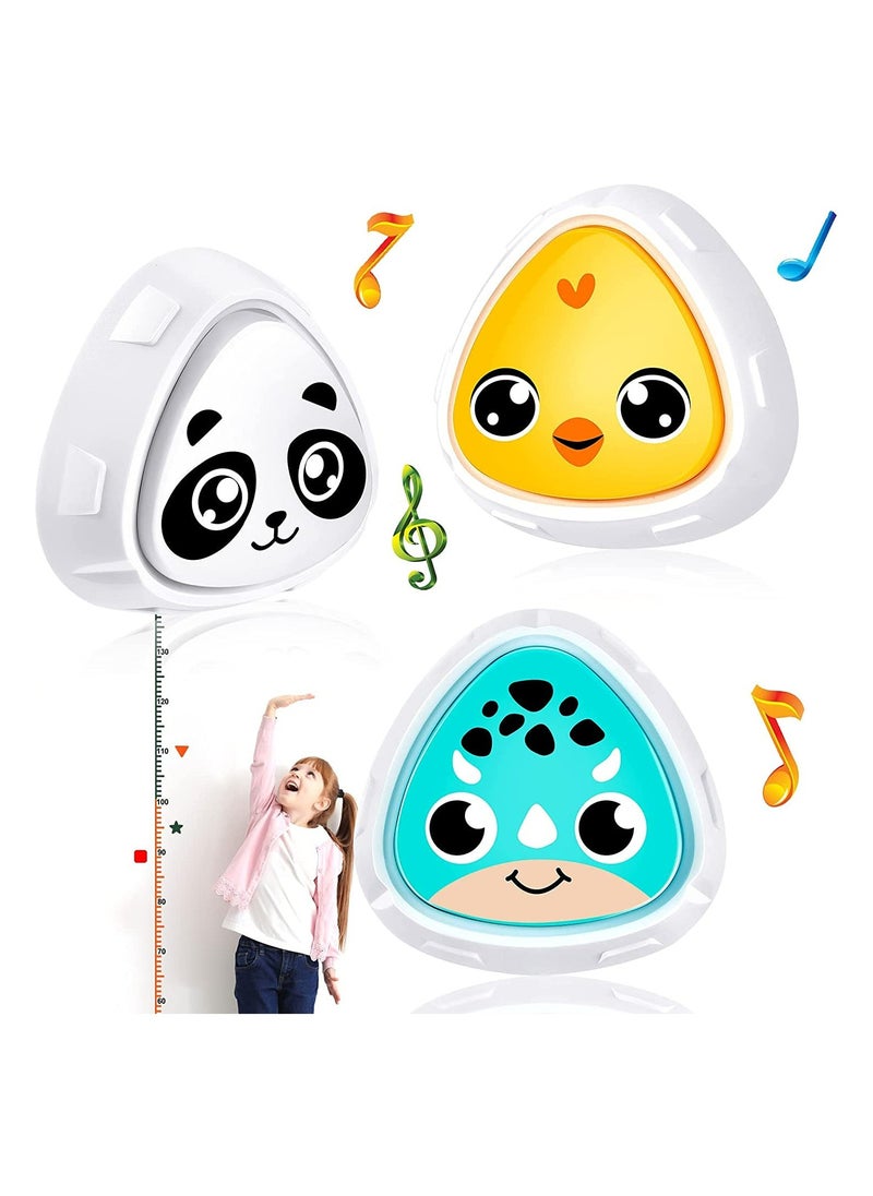 Excefore - 3 Pcs Kids Jump Trainer with 3 Growth Chart Touch High Jump Counter with 1-30 Number Voice Broadcast Wall Vertical Ruler for Training Bounce and Promoting Height Growth Yellow White Blue - Image 1
