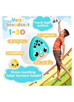 Excefore 3 Pcs Kids Jump Trainer with 3 Growth Chart Touch High Jump Counter with 1-30 Number Voice Broadcast Wall Vertical Ruler for Training Bounce and Promoting Height Growth Yellow White Blue  - Image 3