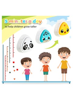 Excefore 3 Pcs Kids Jump Trainer with 3 Growth Chart Touch High Jump Counter with 1-30 Number Voice Broadcast Wall Vertical Ruler for Training Bounce and Promoting Height Growth Yellow White Blue  - Image 5