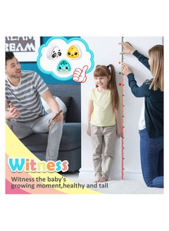 Excefore 3 Pcs Kids Jump Trainer with 3 Growth Chart Touch High Jump Counter with 1-30 Number Voice Broadcast Wall Vertical Ruler for Training Bounce and Promoting Height Growth Yellow White Blue  - Image 2