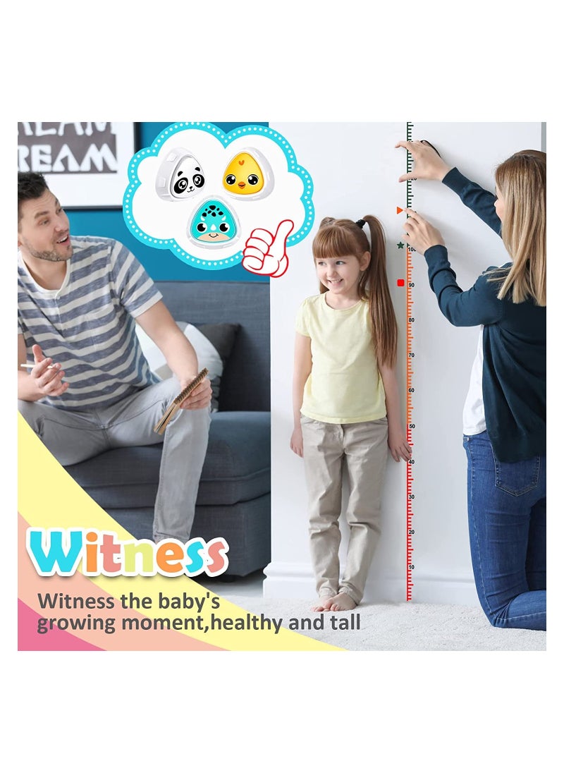 Excefore - 3 Pcs Kids Jump Trainer with 3 Growth Chart Touch High Jump Counter with 1-30 Number Voice Broadcast Wall Vertical Ruler for Training Bounce and Promoting Height Growth Yellow White Blue - Image 1