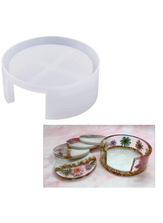 Snoogg SNOOGG Pack of 4 Inch/ 8 Piece of Round and 1Piece of Stand Mould Epoxy Resin Casting Moulds for Making and DY Coaster, Cups Mats, Photo Display, Frame, Home Decoration and More. - Image 4