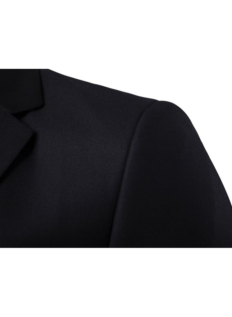 Shougu Fashionable And Versatile Business Solid Color Men's Suit Set Two-piece Set  - Image 3