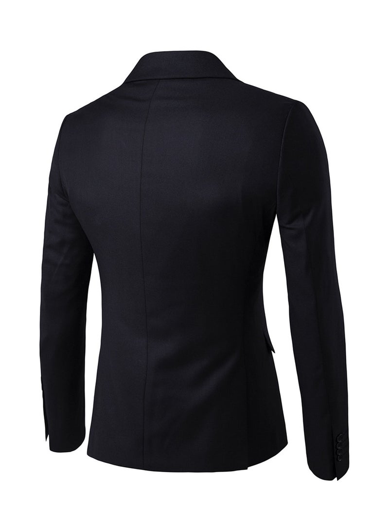 Shougu Fashionable And Versatile Business Solid Color Men's Suit Set Two-piece Set  - Image 2
