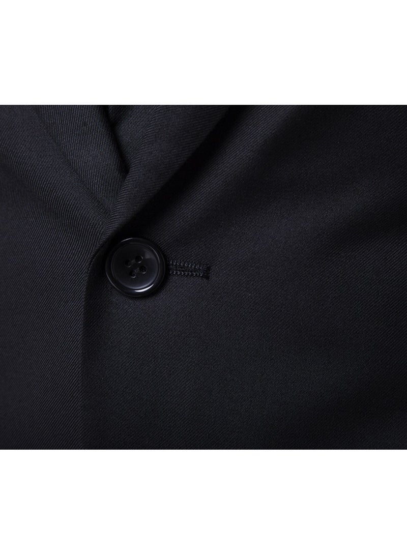 Shougu Fashionable And Versatile Business Solid Color Men's Suit Set Two-piece Set  - Image 5