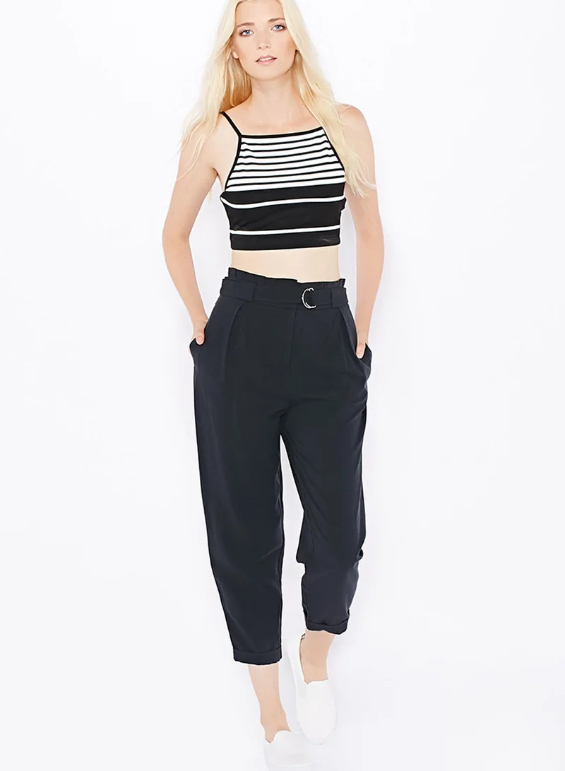 TOPSHOP D-Ring Tapered Trousers