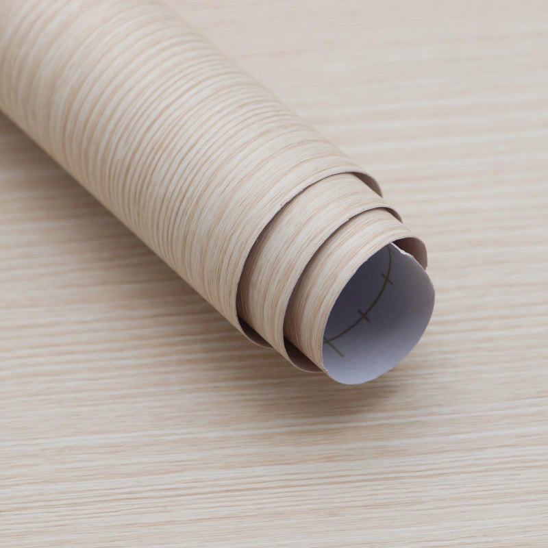 Boobest Cream Wood Grain Contact Paper Peel and Stick Wood Wallpaper Waterproof Removable Natural Wood Contact Paper for Countertops Cabinets Desk Table Door Dresser Vinyl Furniture Warp 1574x118