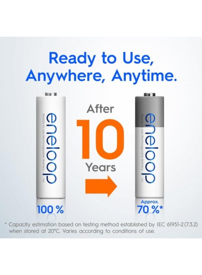 Panasonic Eneloop AA Rechargeable Batteries – Pre-Charged Ni-MH Batteries, Long Lasting, Low Self-Discharge, Pack of 2 - Image 2
