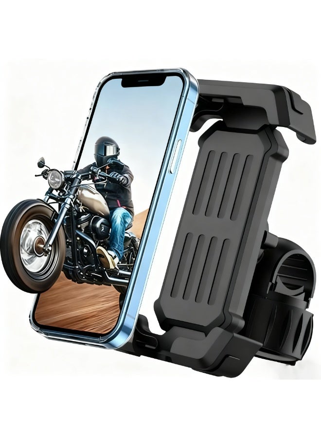 2025 New Upgraded Bike Phone Holder Handlebar - 1S Quick Install, Motorcycle Phone Mount, Bicycle Phone Holder fit Large Phone Case for iPhone Samsung, Dirt Scooter Mini Bike Accessories - Image 1
