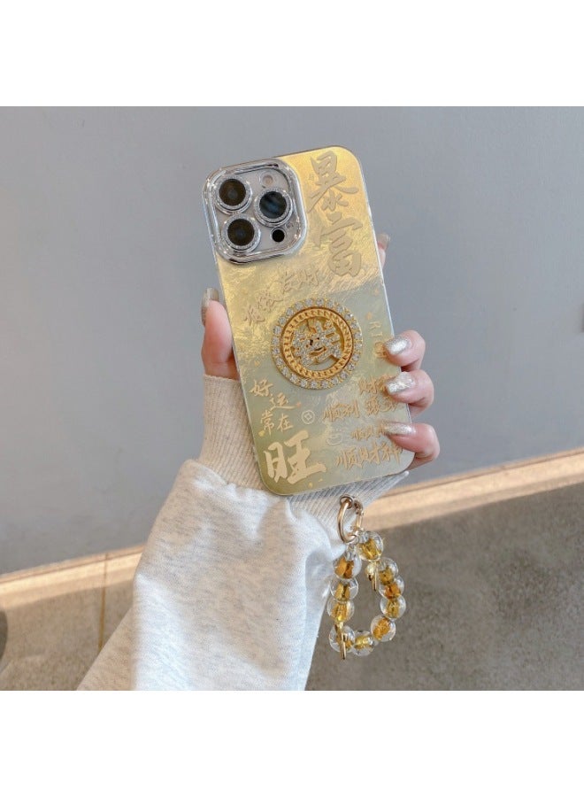 New Year Turntable For Apple 16 Lucky Swirl Mobile Phone Case Iphone11 All-inclusive Lens Film Protective Cover