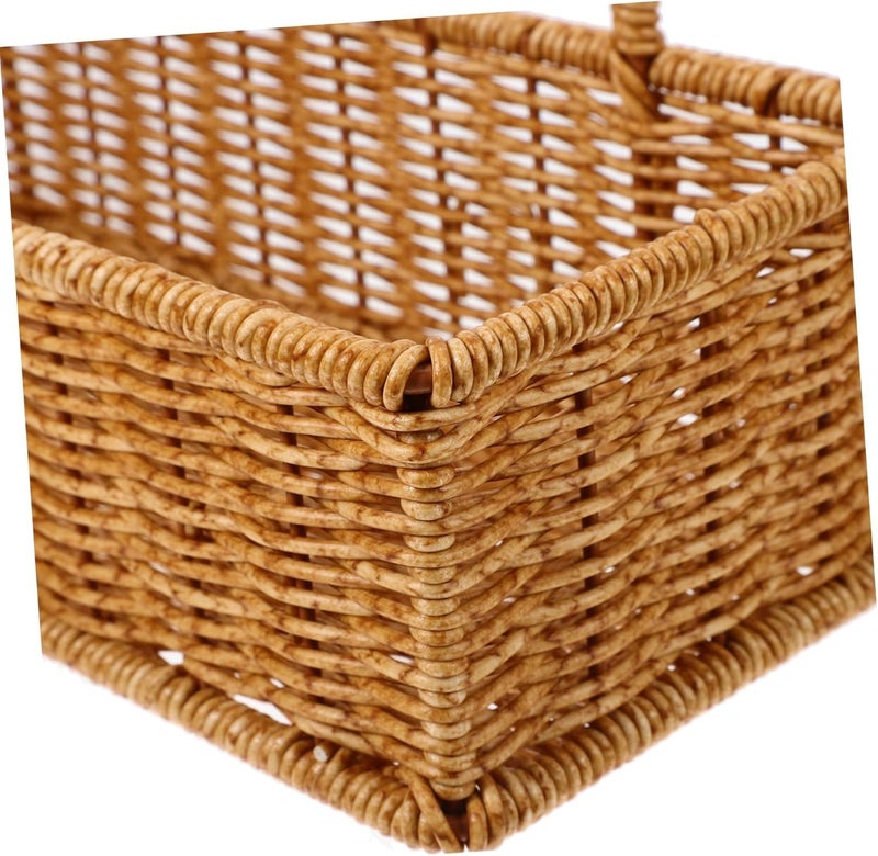 PAUL SONS PAULSONS Rattan Wall Hanging Basket, Wall Mounted Rattan Storage Basket for Kitchen, Bathroom, Wicker Organizer for Onions, Potatoes, Eggs, Garlic Size: 31.5cmx12.5cmx14.5cm - Image 5