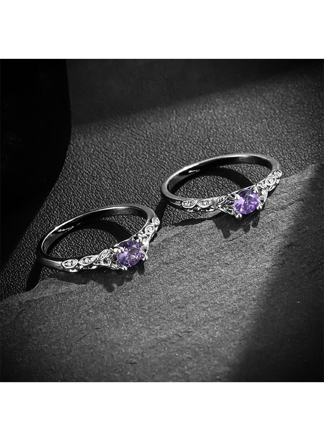 Beyond Natural Amethyst Ring, Anti Fading Titanium Ring, Stabilize Mood and Increase luck Ring (Silver) - Image 4