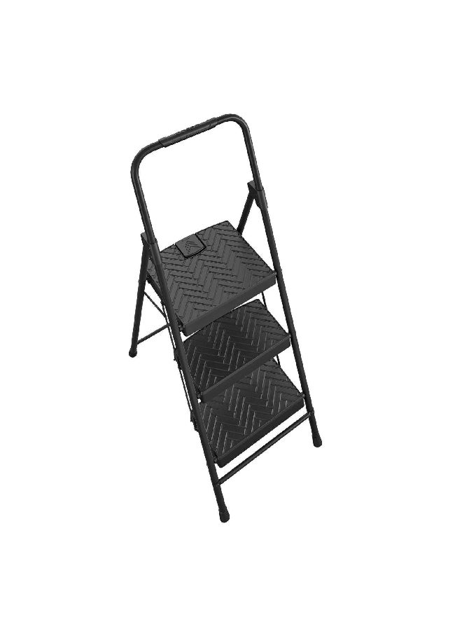COSCO Pro Grade Type IA Folding 3-Step Ladder Stool Black 53.54 x 18.5 x 2.36 Inch 11-939-BLK4  - Image 4