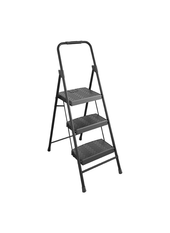 COSCO Pro Grade Type IA Folding 3-Step Ladder Stool Black 53.54 x 18.5 x 2.36 Inch 11-939-BLK4  - Image 1