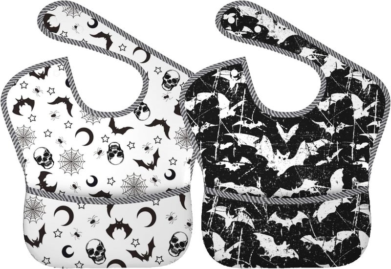Qwalnely Bibs Cute Baby Stuff 2Packs for 624 Months Waterproof Washable Fabric - Image 1