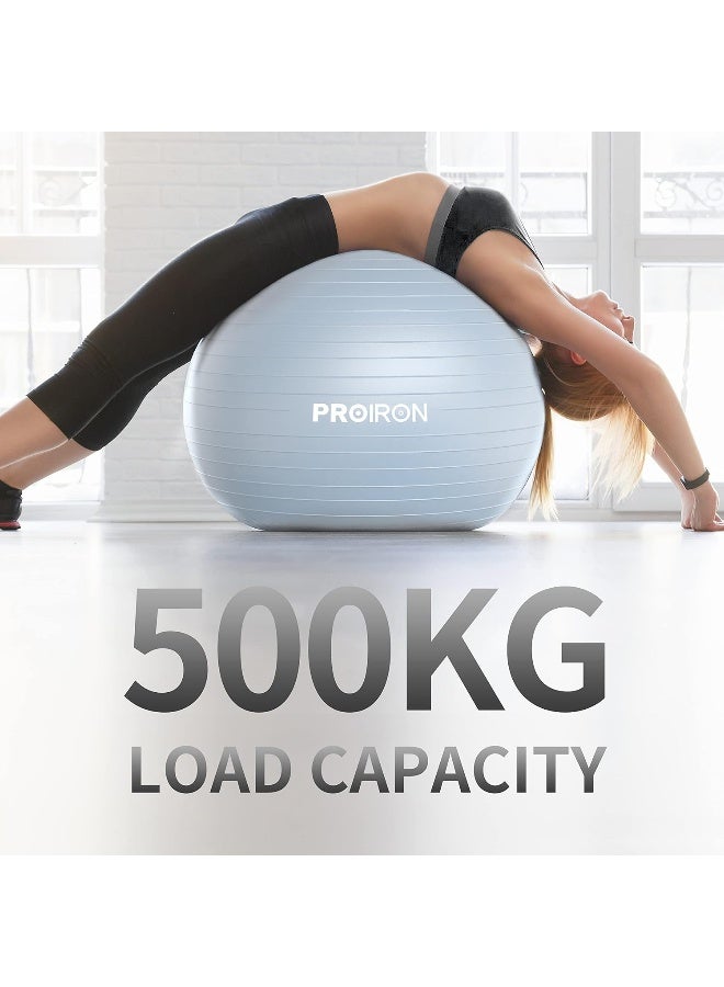 PROIRON Exercise Ball Anti-Burst Yoga Ball Chair with Quick Pump Slip Resistant Gym Ball - Image 4
