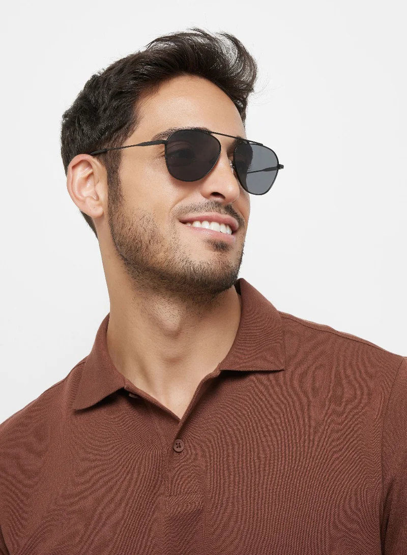 30 سندايز Antique,Unisex Sunglasses, Aviator Sunglasses, UV Protection: UV400 (Black,Black)