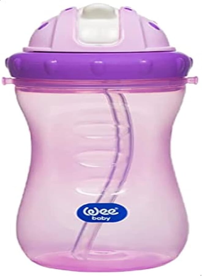 Wee Baby Cup with Straw, Purple - 340 ml