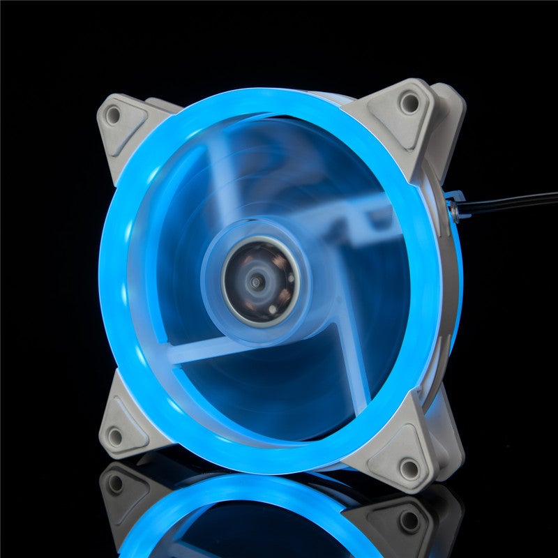 Aurora Eclipse 16LED 12025 Dual Ring PC Case FanDouble ring white frame ice blue Double ring white frame ice blue 