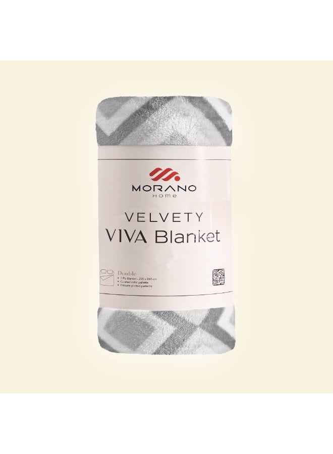 Morano Viva Blanket – Printed Model, 220x240 CM, Lightweight Ultra-Soft Polyester Throw with Elegant Finish, Stylish Colors,Warm and Cozy Blanket for Bed or Sofa - Image 1