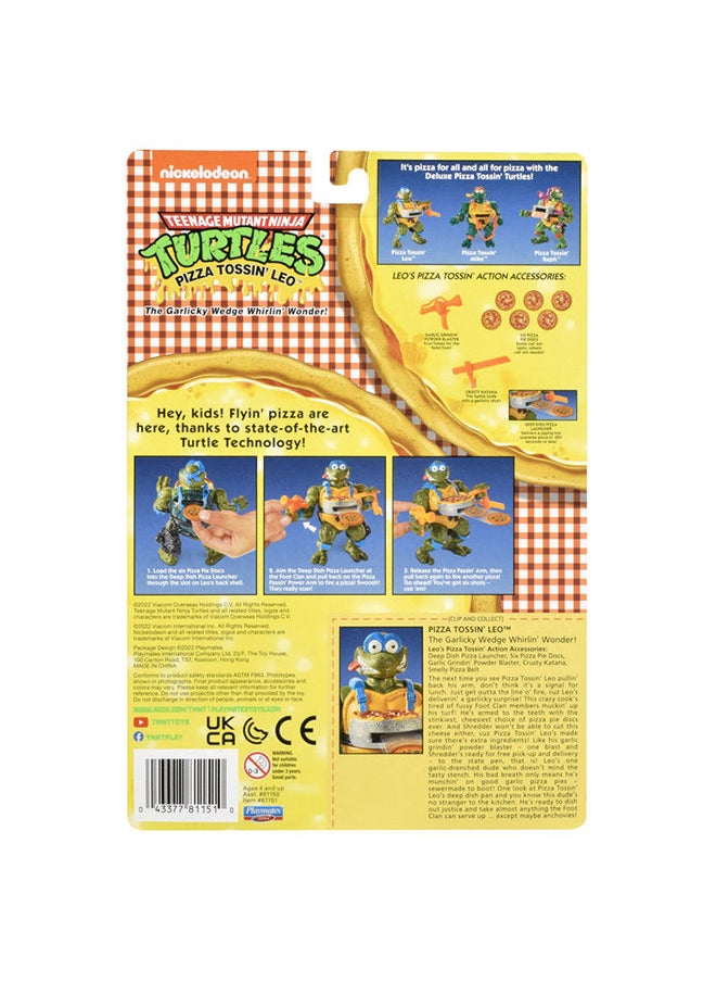 Playmates - Teenage Mutant Ninja Turtles- Original Classic Pizza Tossin' Leonardo Figure - Image 1