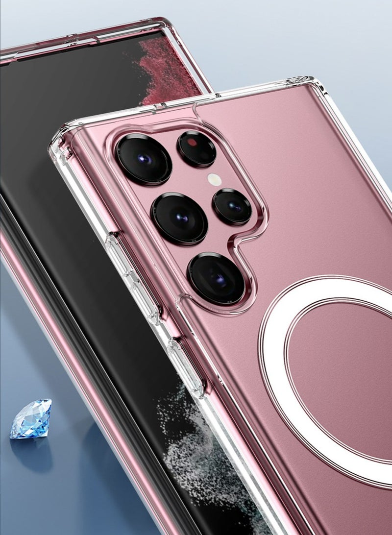 X-level Samsung Galaxy S23 Ultra Case Cover with Support Magsafe Charger Charging Thin Shockproof and Transparent Non-yellow Case,Slim Soft TPU Phone Case for Galaxy S23 Ultra - Image 3