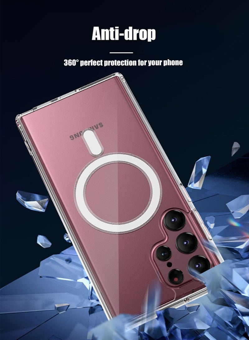 X-level Samsung Galaxy S23 Ultra Case Cover with Support Magsafe Charger Charging Thin Shockproof and Transparent Non-yellow Case,Slim Soft TPU Phone Case for Galaxy S23 Ultra - Image 2