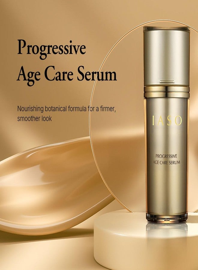 IASO PROGRESSIVE Age Care Serum | Premium Anti-Aging, Anti-Wrinkle Serum, Gold-Infused Formula, Improving Skin Quality and Texture, Korean Skin Care, 1.18 oz - Image 2