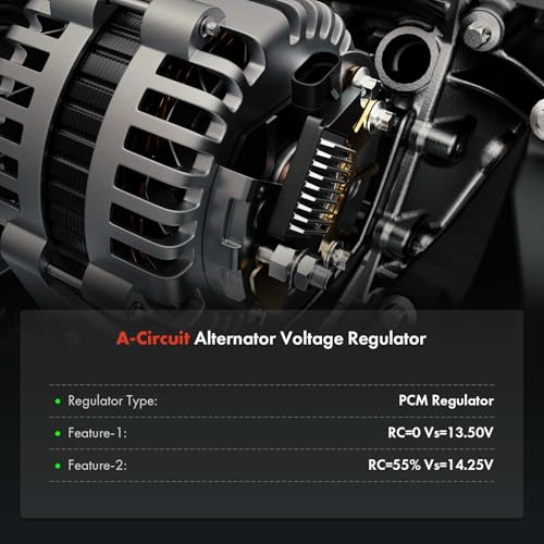 A-Premium Alternator Voltage Regulator Compatible with Ford Focus 2003-2016 & Volvo C30 2006-2016, S40 2005-2016, V50 2005-2016, A-Circuit - Image 2