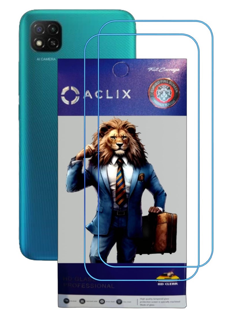 ACLIX 2 Pieces Antistatic ESD Dustproof Premium Quality High Definition Clear Tempered Glass Screen Protector Designed For Xiaomi Redmi 9C - Image 1
