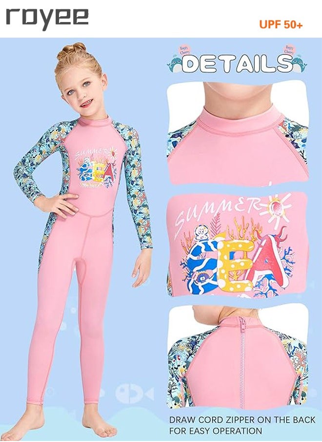 Royee - Summer New Children's long sleeved one-piece swimsuit, Outdoor Quick Drying Sun Protection Swimsuit, Small and Medium-sized Children's Jellyfish Suit, Suitable for Boys and Girls Aged 3-12 - Image 1