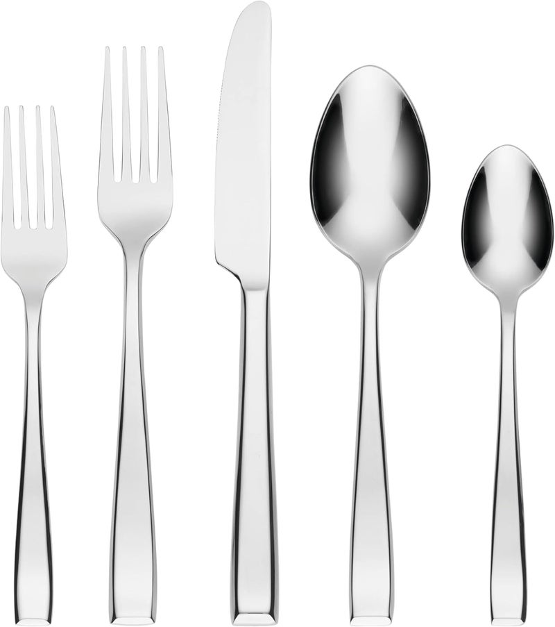 Cambridge Samira Piece Flatware Set 20 Count Silver Mirror - Image 1