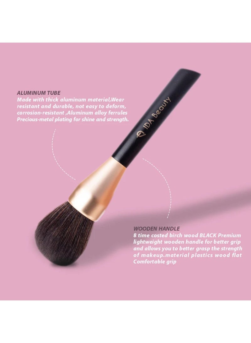 IDA Beauty Professional 10-Piece Cluster L Makeup Brush Set | Vegan, Halal, Cruelty-Free | Seamless Blend & Airbrushed Finish - Image 4