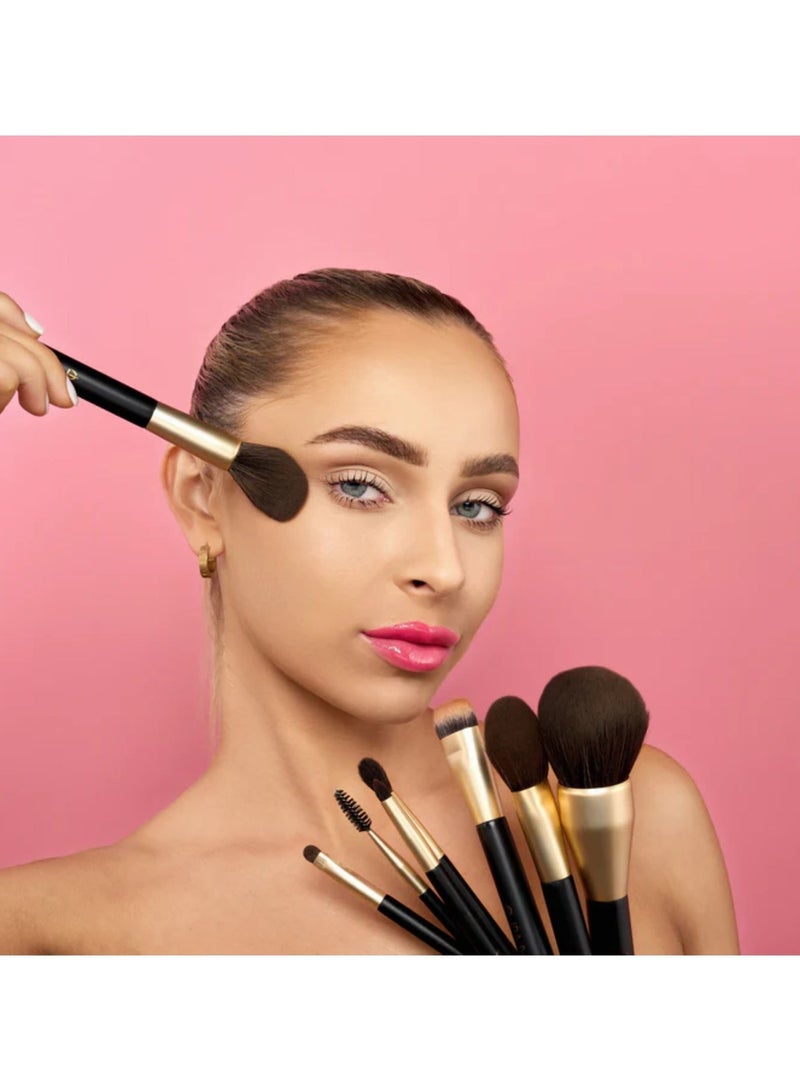 IDA Beauty Professional 10-Piece Cluster L Makeup Brush Set | Vegan, Halal, Cruelty-Free | Seamless Blend & Airbrushed Finish - Image 2