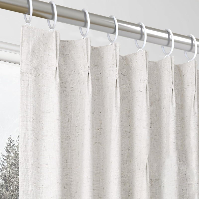 ANJUU 42 PCS Curtain Rings, 1.5 Inch Metal Curtain Drape Sliding Eyelet Rings-Hanging Rings for Curtains and Rods, Fits Up to 1 1/4-Inch Rod, White(Clips Not Included) - Image 5