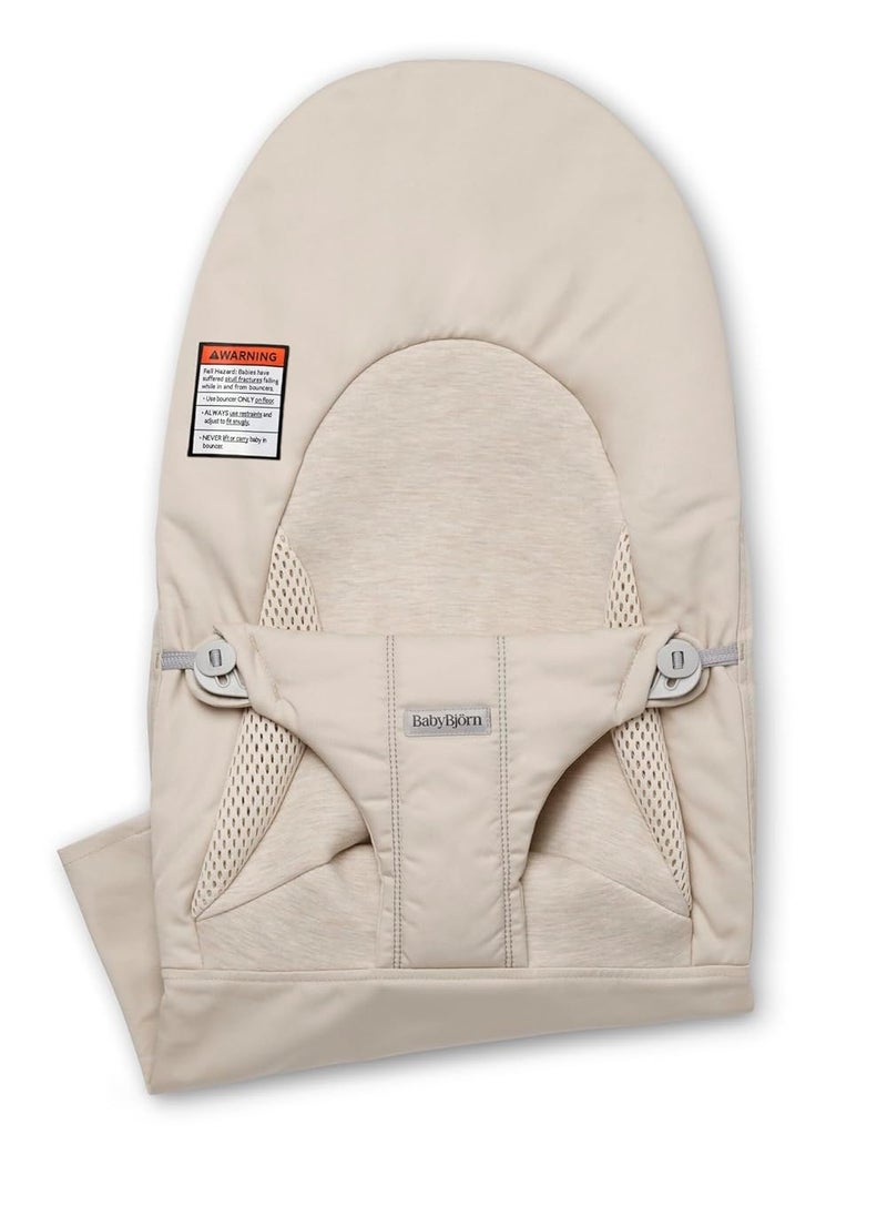 BABYBJORN BabyBjörn Fabric Seat for Bouncer, Woven/Jersey, Tri-Fabric, Light Beige 