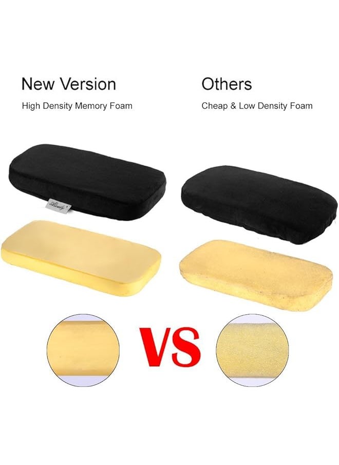 erorex Ergonomic Memory Foam Office Chair Armrest Pads Comfy Gaming Chair Arm Rest Covers For Elbows And Forearms Pressure Relief Set Of 2 Stretch Fit Black  - Image 3
