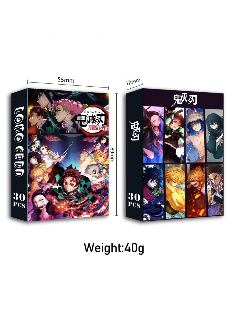Generic 30-Piece Anime Darkness Warriors Lomo Photo Cards - Waterproof Collectible Trading Cards for Anime Fans & Scrapbooking - Image 2